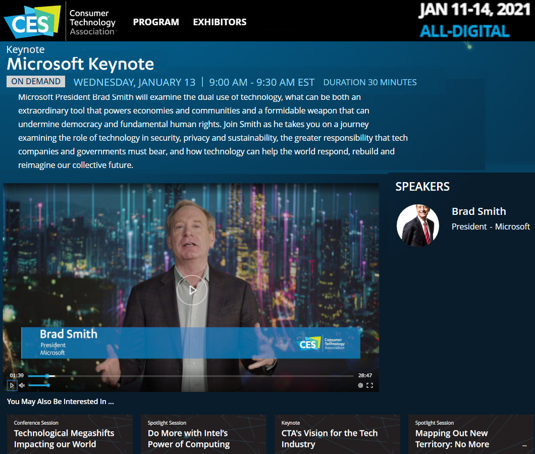 CES 2021」の個人的ベスト講演は、マイクロソフト基調講演 Microsoft Keynote（１）理解するための基礎知識 : ニューヨークの遊び方