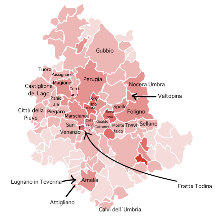 感染拡大ペルージャ・ウンブリア、イタリアの緑ならぬ赤い中心_f0234936_10043594.png