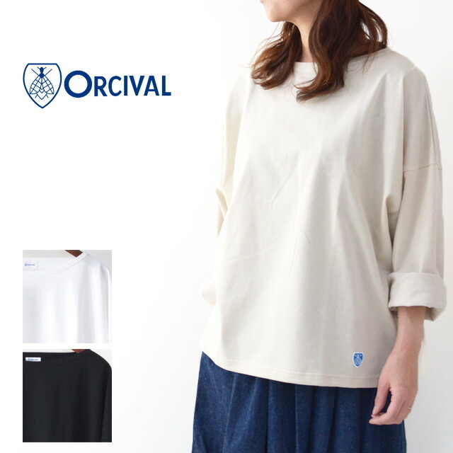 ORCIVAL [オーチバル・オーシバル]JERSEY BOAT NECK L/S WIDE TEE SOLID [RC-9214] 40/2 ジャージィ ボートネック・LADY\'S _f0051306_14310722.jpg
