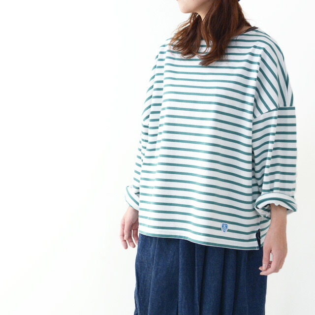 ORCIVAL [オーチバル・オーシバル] JERSEY BOAT NECK L/S WIDE TEE BORDER [RC-9214] ボーダーカットソー・LADY\'S _f0051306_14383052.jpg