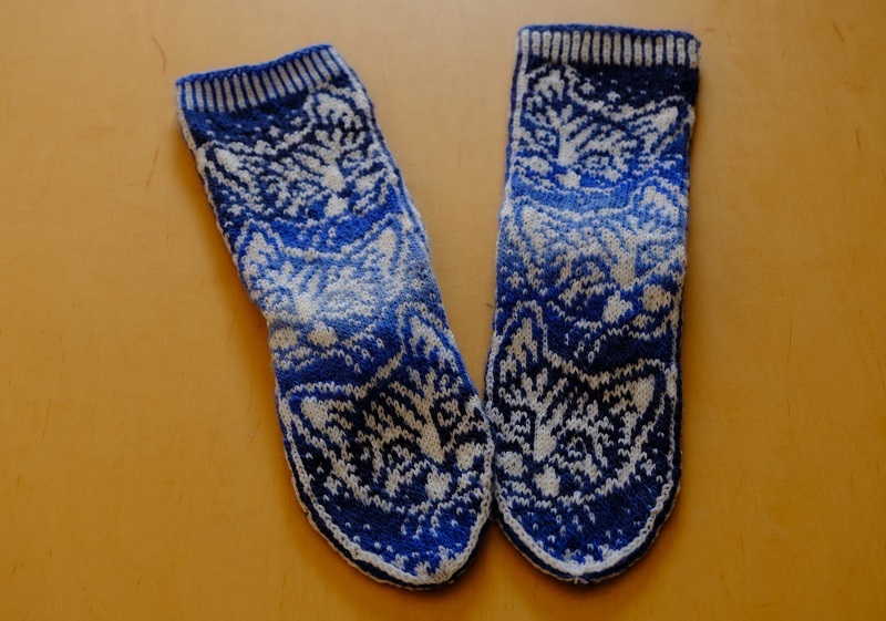 猫柄ソックス 完成！ : 志乃u0027s スローライフ通信