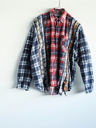 Rebuild By Needles　Flannel Shirt → 7 Cuts Zipped Wide Shirt_b0139281_12153725.jpg