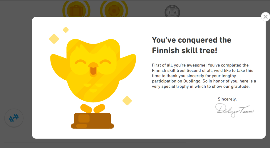 Duolingo フィンランド語コース完遂 見知らぬ世界に想いを馳せ