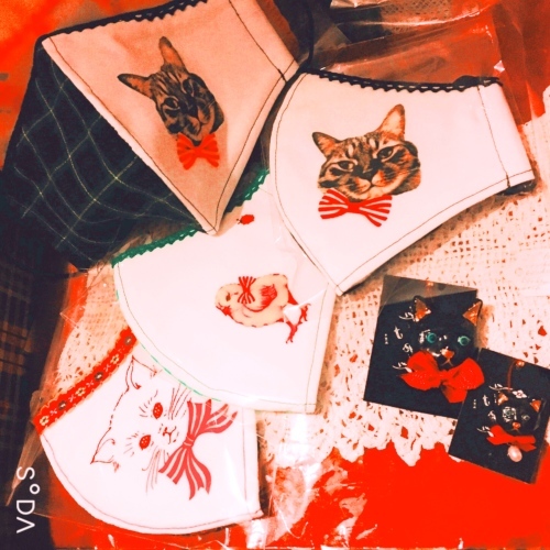 猫マスク&#128008;✨　きのこマスク&#127812;_b0178971_16252710.jpeg