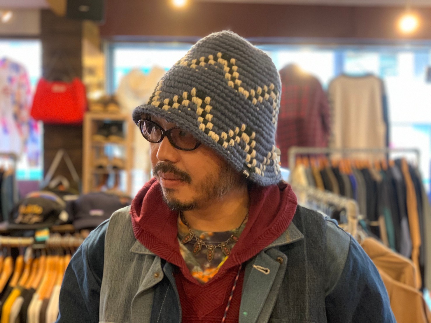 STUSSY クラッシャーハット KNIT BUCKET HAT 22FW-