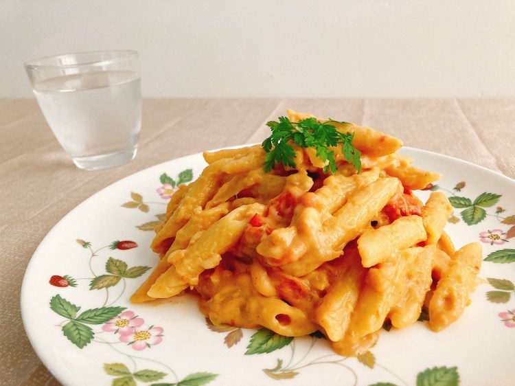 【雑穀料理】乳製品不使用なのにコクのある味わい!ヘルシークリームパスタの作り方・レシピ【米粉】_c0405952_16471257.jpg