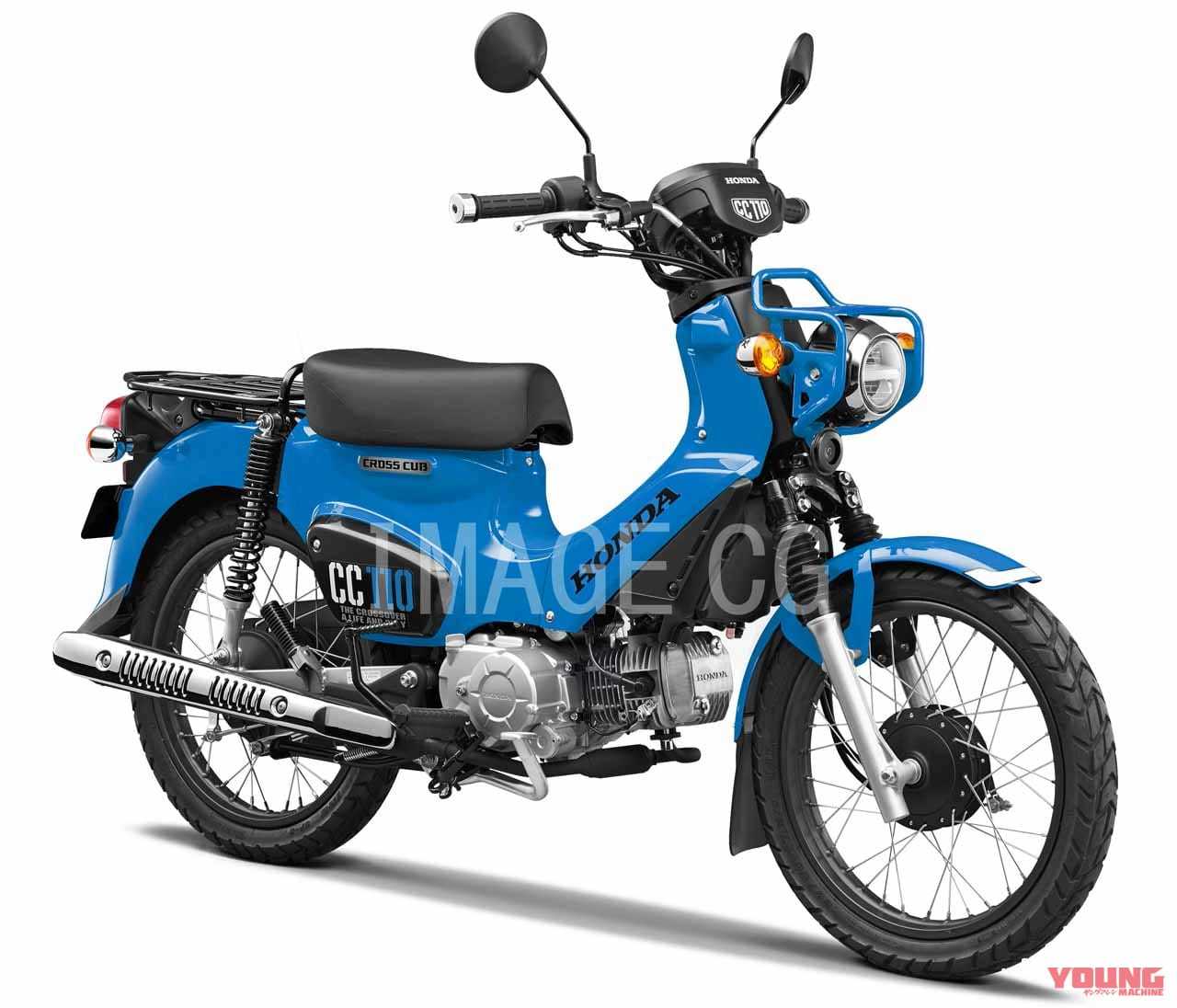 新色ハンターカブとクロスカブ バイクの横輪