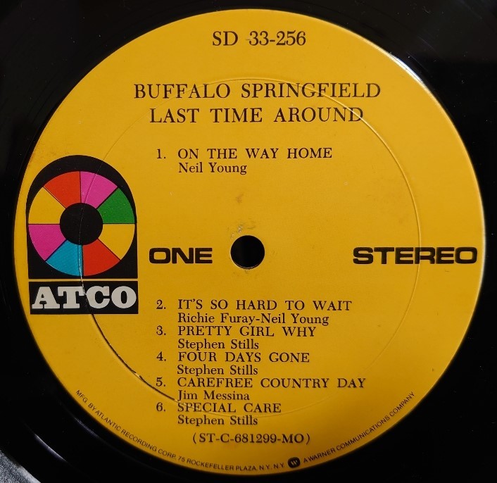 貴重美品 Buffalo Springfield LAST TIME AROUND カナダ