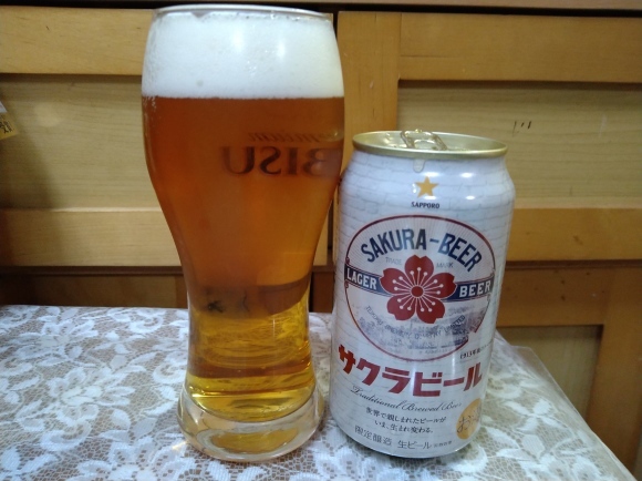 2/22 サッポロサクラビール、ギネスビールオリジナル、マルちゃん焼そばだし醤油味@自宅_b0042308_22265817.jpg