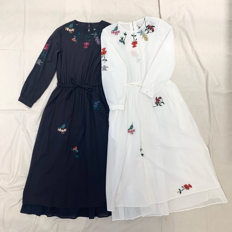〘 l\'atelier du savon 〗〗お花のネックレス刺繍 ワンピース_a0389054_17563351.jpg