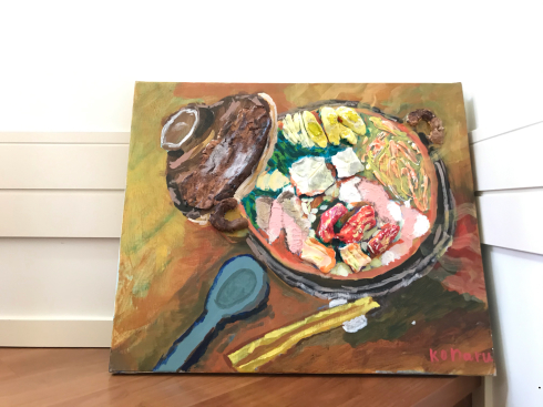 冬のご飯の絵 小春日和 冬のご飯の絵 小春日和