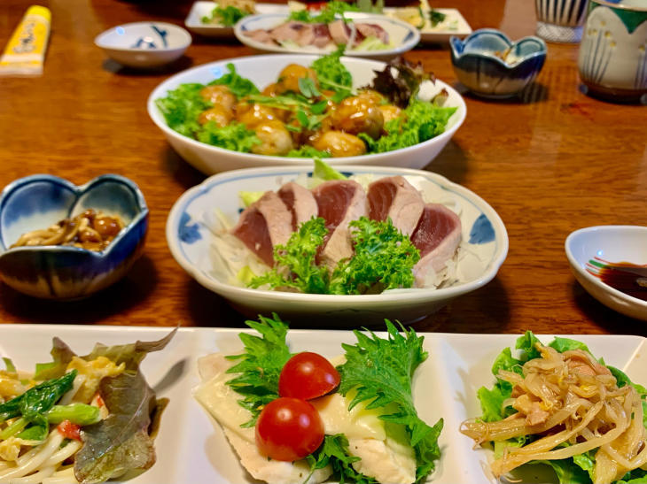ある日の夕ご飯『なめたけなめこ』_b0093221_22323938.jpg