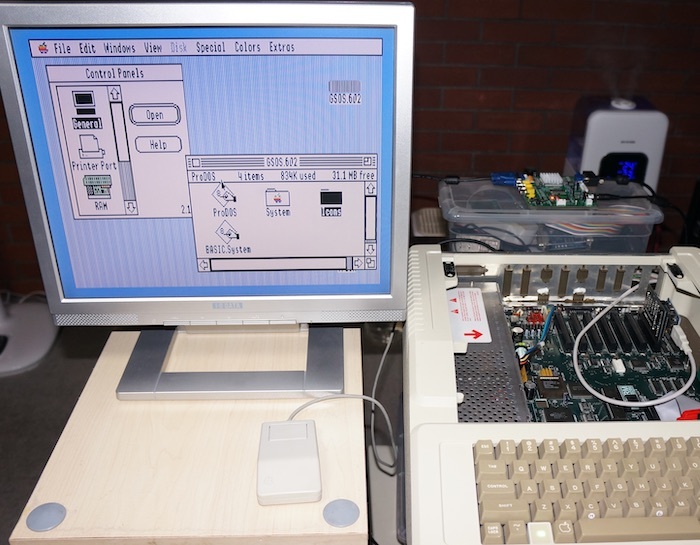 Apple IIe を Apple IIGS へのアップグレード 其の三、動作確認。^o