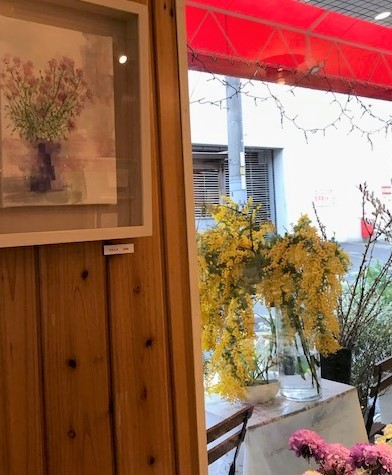 宝塚の花屋つくしさんでの個展が始まりました イラストレーター篠原奈穂子のnews