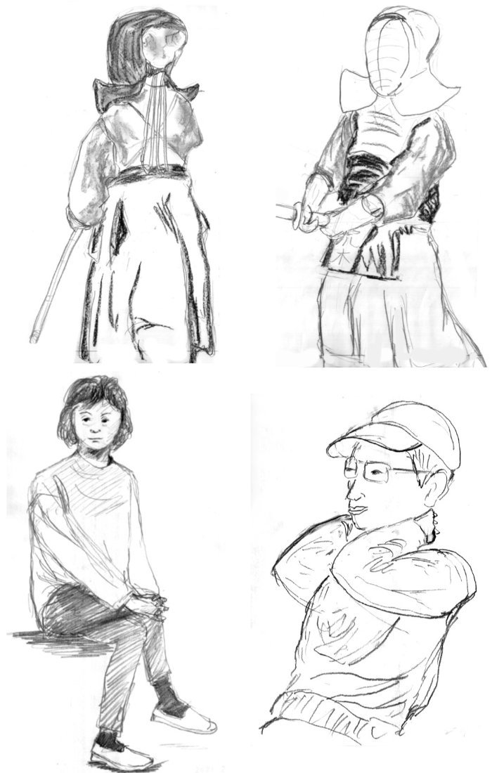 第78回人物スケッチ会のご報告 その５ プチ撮り福岡そしてスケッチ 博多人物スケッチ会 街角人物デッサン