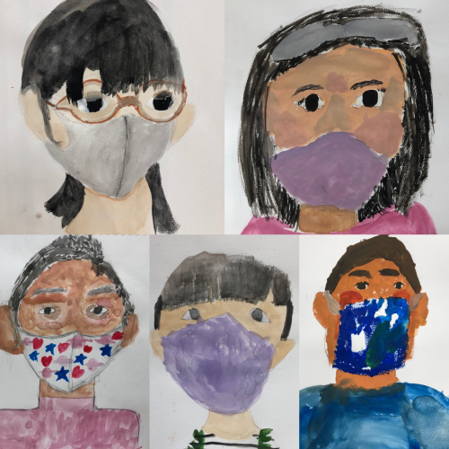 2021.2.28 子ども絵画教室から〜マスクした自画像〜と没頭力 : miwa