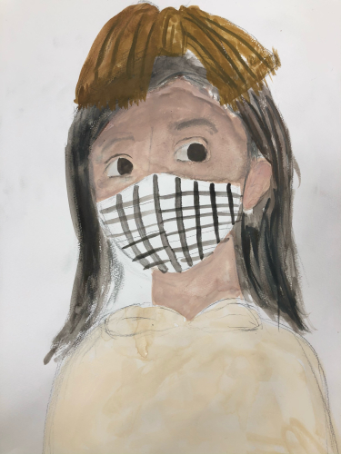 2021.2.28 子ども絵画教室から〜マスクした自画像〜と没頭力 : miwa