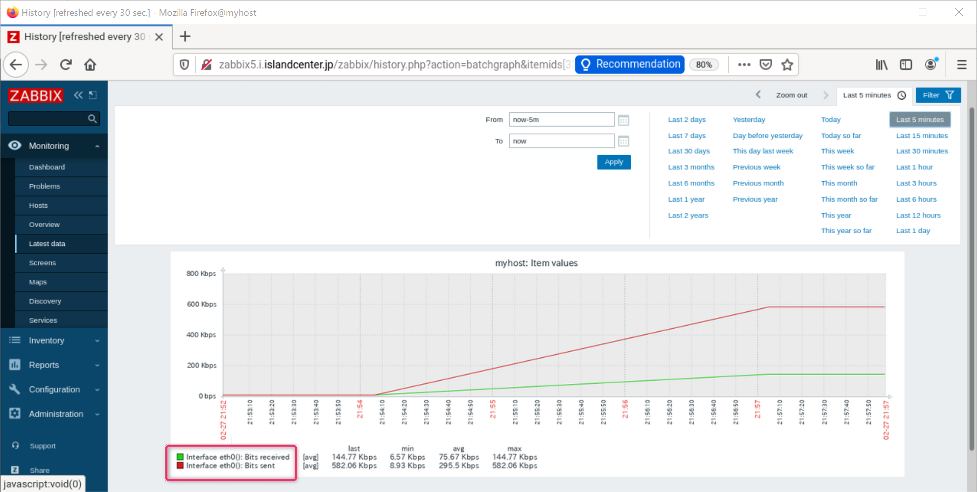 zabbix 5.2 openSUSE Leap 15.2 SNMP でデバイス監視_a0056607_15540433.png