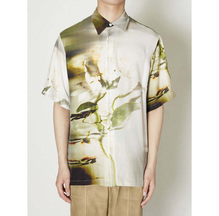 人気のシルクシャツ。TAAKK : BENT FLOWER SILK : BIRTH DAY