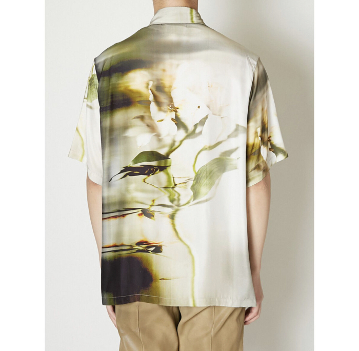 TAAKK 21SS BENT FLOWER SILK シルク シャツ サイズ1 人気のシルクシャツ。TAAKK : BENT FLOWER SILK : BIRTH DAY