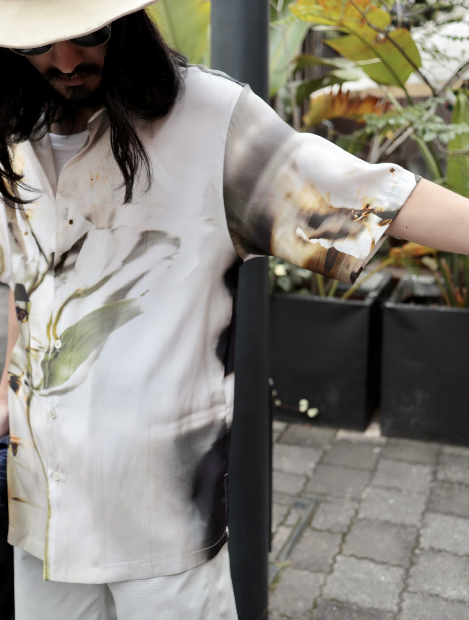 TAAKK 21SS BENT FLOWER SILK シルク シャツ サイズ1 TAAKK(ターク) / 21ss/BENT FLOWER SILK SHORT SLEEVE SHIRTS