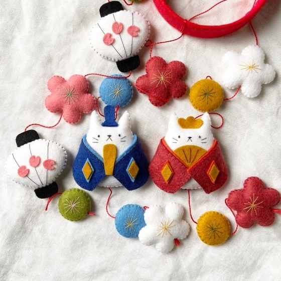 フェルトでひな祭り ちいさいもの フェルトでひな祭り ちいさいもの