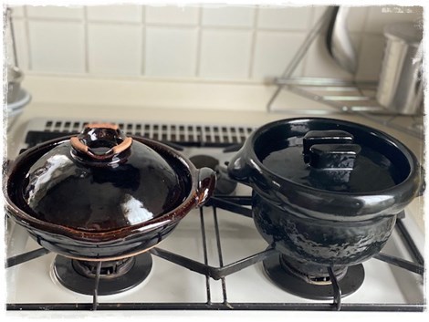 ✴︎ 雲井窯 ✴︎ 土鍋 中川一辺陶 一人鍋 飴釉 美品 920>雲井窯8寸