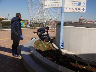 名古屋港水族館前花壇の植栽R3.3.3_d0338682_14214400.jpg