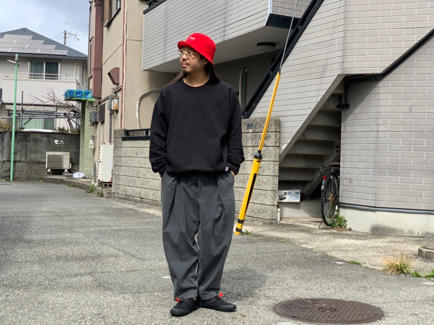 \"RELAX FIT\"<<muff pocket crew sweat>>Style~NORI~_c0167336_23092619.jpg