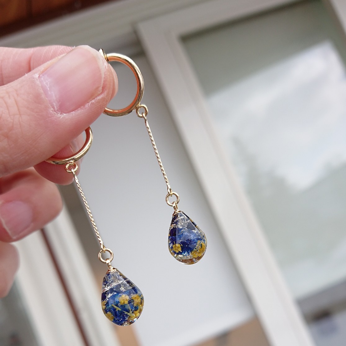 レジンのしずくアクセサリー Atelier Muguet Diary レジンのしずくアクセサリー Atelier Muguet Diary