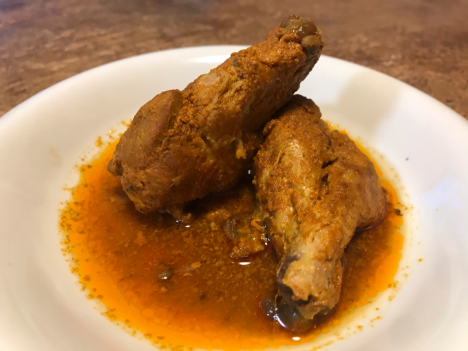 レトルトカレーに添えるチキン完成しました^_^_d0132688_16582491.jpg