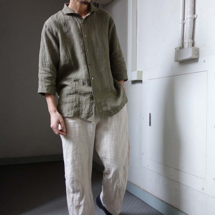 5月の製作 / french widespread belgium-linen shirt_e0130546_16330678.jpg