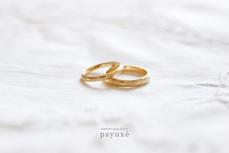 黄金色のご結婚指輪*静岡県 M 様_e0131432_16003759.jpg