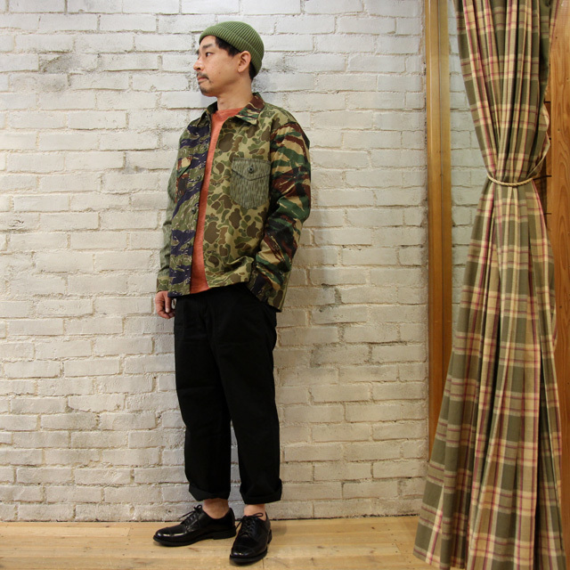 South2West8 スモーキーシャツ、パンツ イカット グリーン