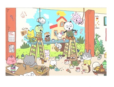 にしむらゆうじ　アクリルジオラマ　こねずみ国の街角 12個 にしむらゆうじ アクリルジオラマ こねずみ国の街角 - FEWMANY