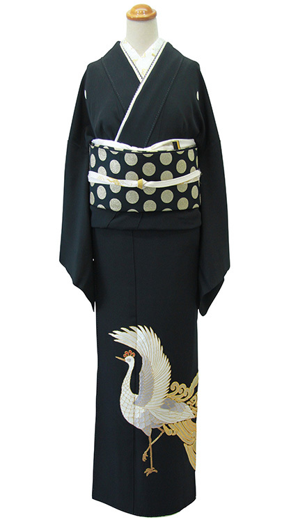 手刺繍鳳凰図スタイリッシュ黒留袖 : それいゆのおしゃれ着物スタイル