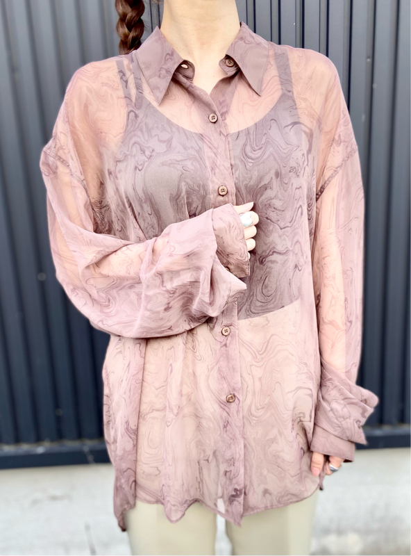 TODAYFUL トゥデイフル TODAYFUL /Marble Sheer Shirts : dimanche 