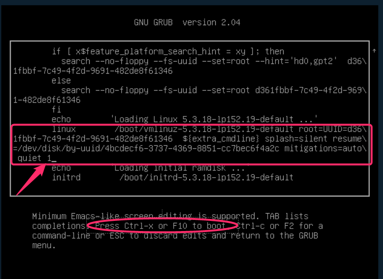 openSUSE Leap 15.2 シングルユーザーモードとレスキューモード_a0056607_19372024.png