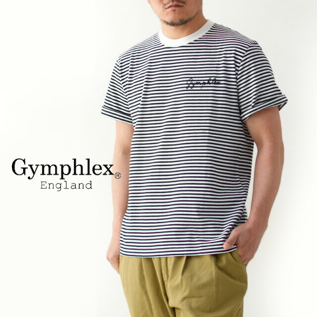 Gymphlex [ジムフレックス]M COMBED COTTON JERSEY TEE BORDER [J-1155CH] Tシャツ・ボーダーTシャツ・ MEN\'S_f0051306_16425236.jpg