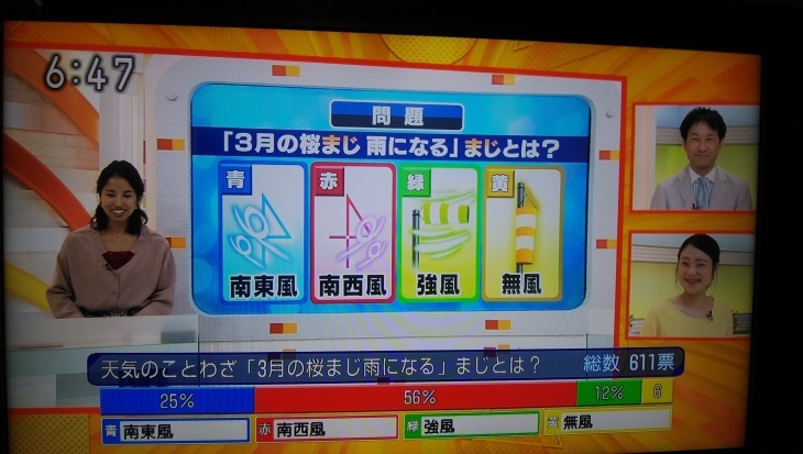花曇りの別名 追記は3月桜まじ雨 まじとは 21 3 18 徳ちゃん便り