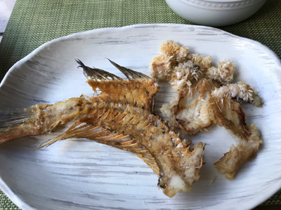 甘鯛の松笠焼き ポワレ バルサミコソース添え トビウオのお茶漬け やせっぽちソプラノのキッチン２