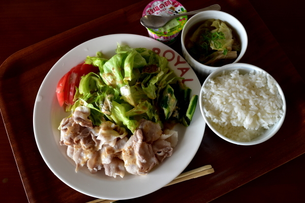 ここちき食堂　豚しゃぶサラダ定食450円_e0407044_17355576.jpg