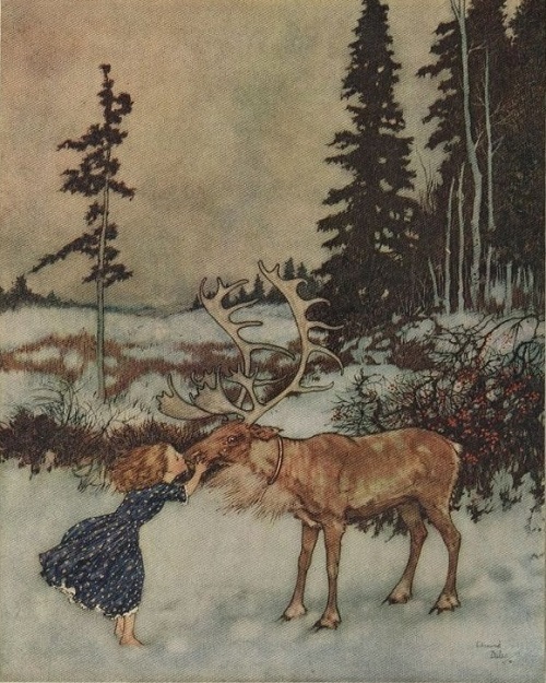 エドマンド・デュラック画のアンデルセン童話集から「雪の女王