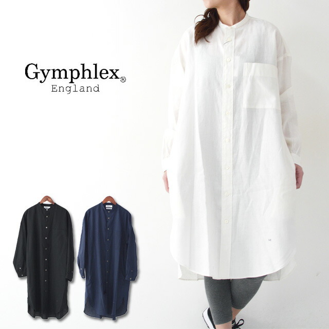 Gymphlex [ジムフレックス] LINEN CLOTH L/S SHIRT ONE PEACE [J-1363 KLS]  ロングスリーブ ワンピース・LADY\'S　[2021SS] _f0051306_16162805.jpg
