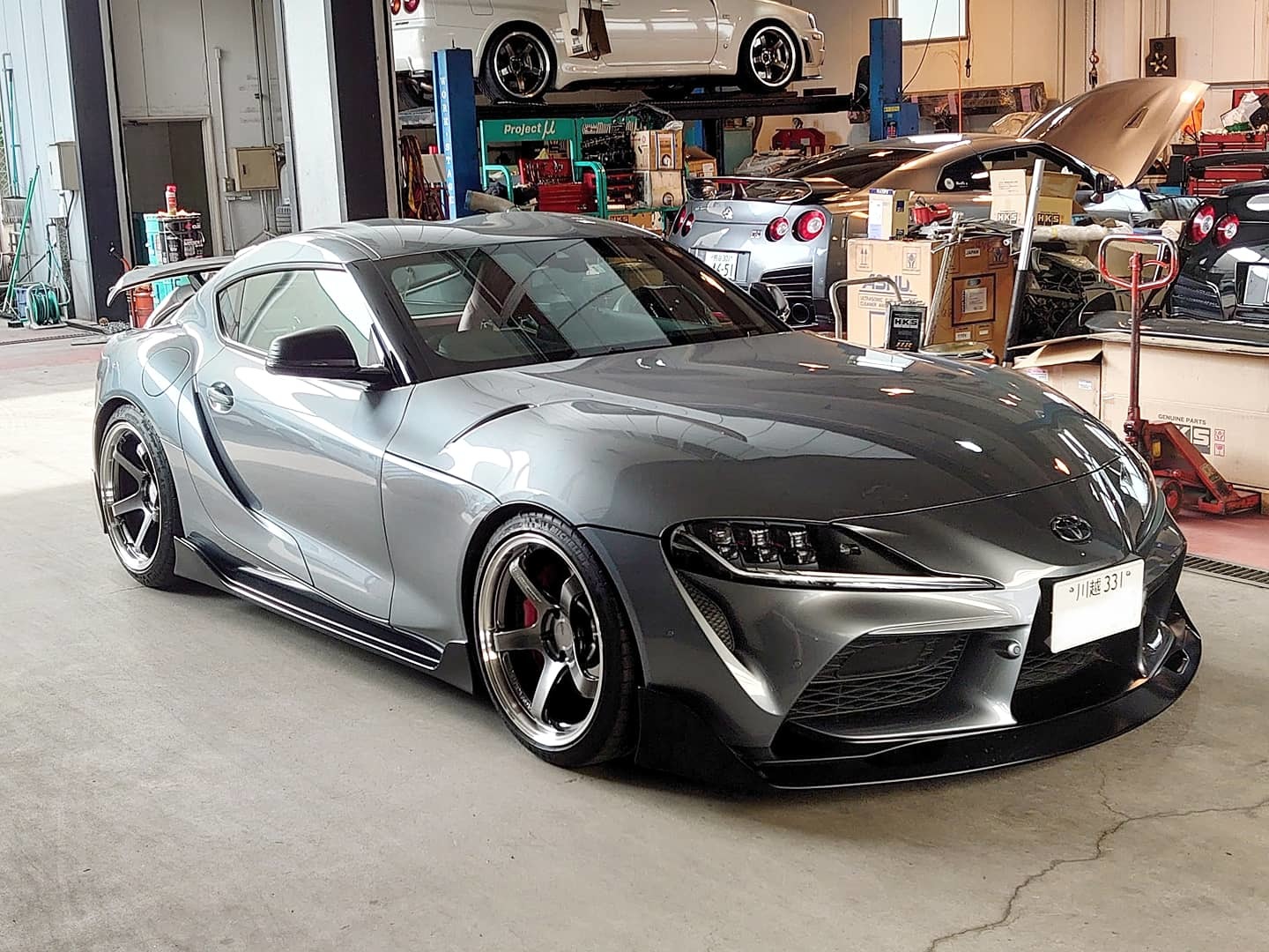 90スープラ アドバンGTビヨンド エイムゲインエアロ インストールヽ