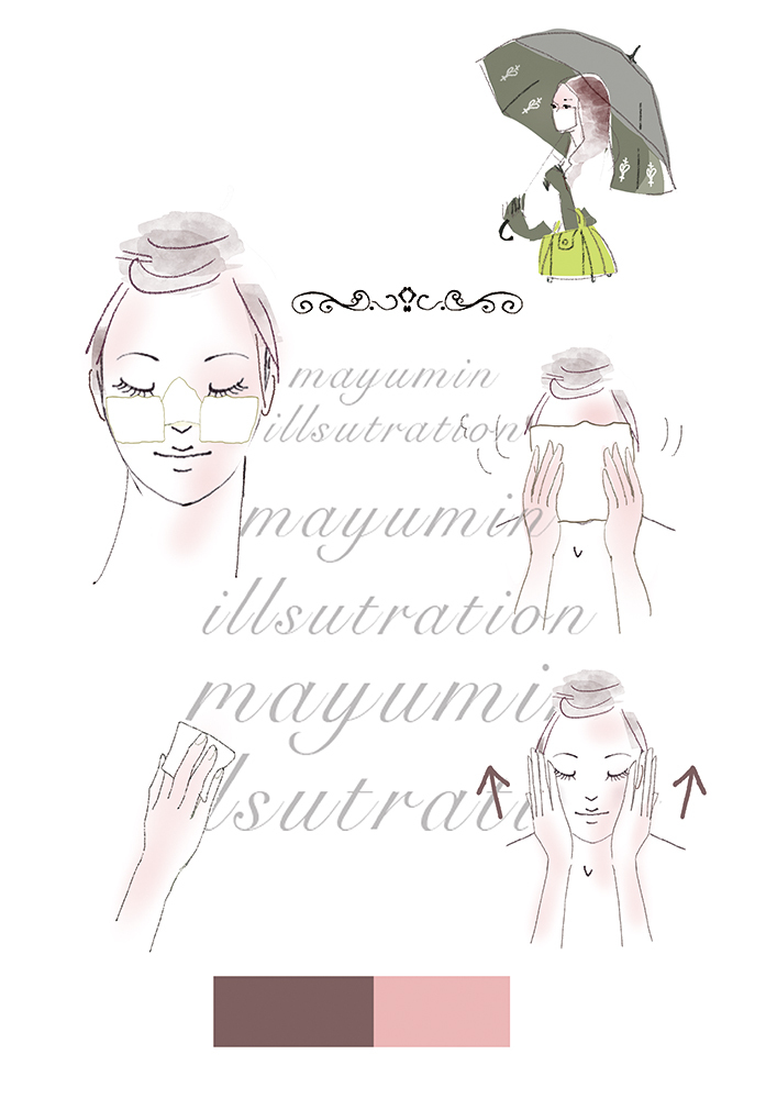 クロワッサン美容特集イラスト_f0172313_00382294.jpg
