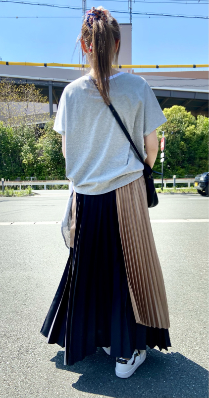 【タグ付き新品未使用】リズリサ　配色チェックプリーツスカート　ボルドー