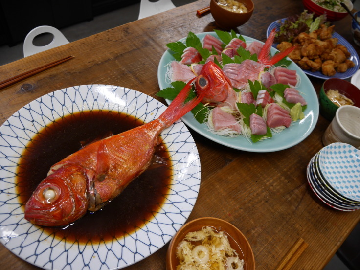 たまの贅沢  金目鯛！_d0386342_08354604.jpg