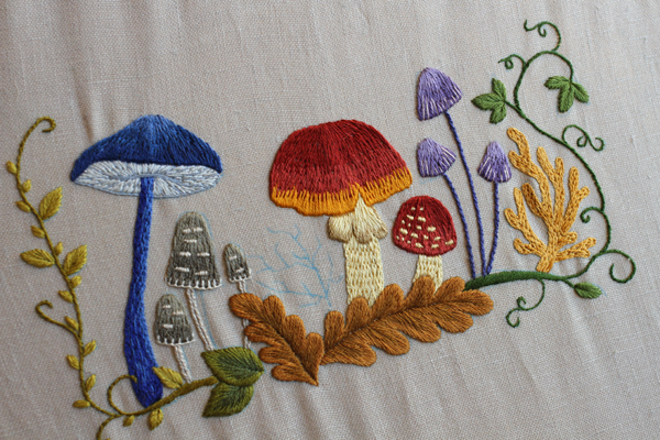needles きのこ刺繍デニムベスト 22ss