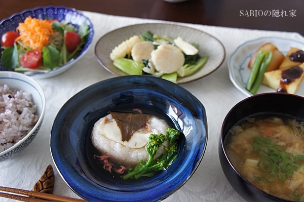 鯛の道明寺蒸し_e0177271_14071987.jpg